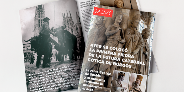 Crónica social de la colocación la primera piedra de la Catedral de Burgos